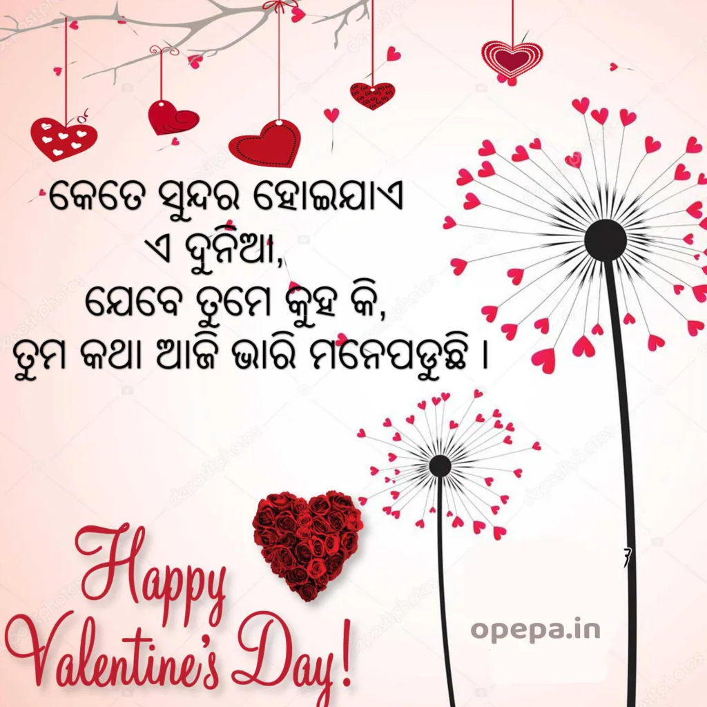 Valentine day msg for girlfriend in Odia